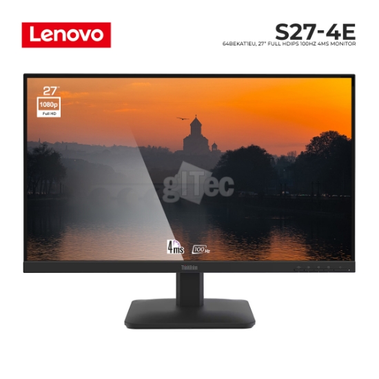 სურათი მონიტორი LENOVO ThinkVision S27-4E 64BEKAT1EU 27" FHD 100HZ 4MS BLACK