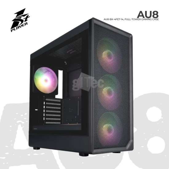 სურათი ქეისი 1STPLAYER AU8 AU8-BK-4FE7-14 FULL-TOWER ARG BLACK