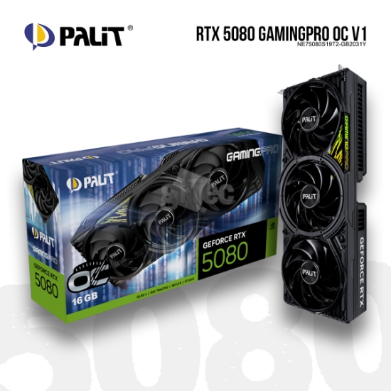 სურათი ვიდეო დაფა PALIT RTX 5080 GamingPro OC V1 NE75080S19T2-GB2031Y 16GB GDDR7 256bit