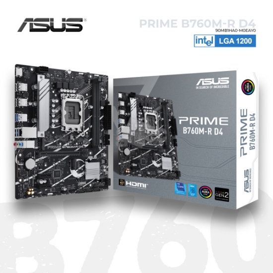 სურათი დედა დაფა ASUS PRIME B760M-R D4 90MB1HA0-M0EAY0 LGA1700 MATX