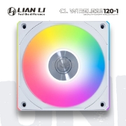 სურათი ქეისის ქულერი LIAN LI UNI FAN CL WIRELESS 120-1 BLACK REVERSE BLADE G99.12RCL1W1W.00 WHITE