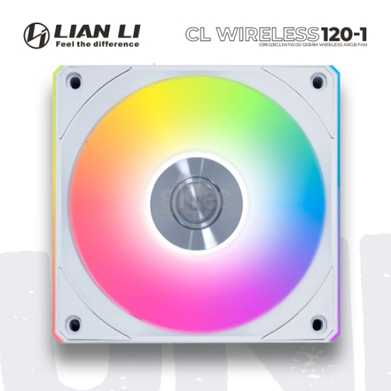 სურათი ქეისის ქულერი LIAN LI UNI FAN CL WIRELESS 120-1 BLACK REVERSE BLADE G99.12RCL1W1W.00 WHITE