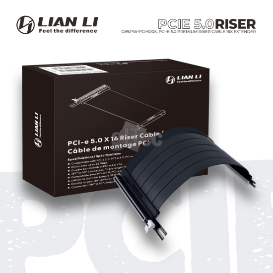 სურათი LIAN LI PCIe 5.0 X16 RISER CABLE BLACK G89.PW-PCI-520X