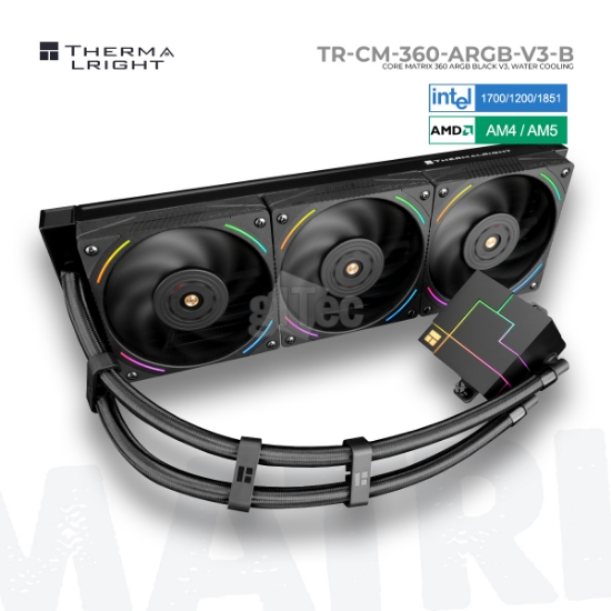 Picture of WATER COOLING SYSTEM THERMAL RIGHT CORE MATRIX 360 ARGB BLACK V3