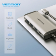 სურათი VENTION CNDHB 8-in-1 USB-C DOCKING STATION TYPE-C TO HDMI/USB3.0*3/RJ45/TF/SD/PD