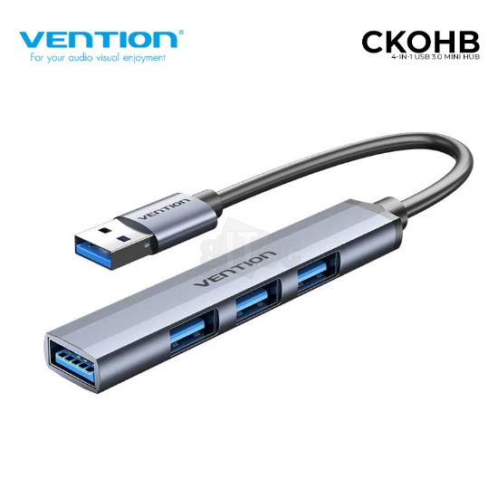 სურათი VENTION CKOHB 4-in-1 USB3.0 MINI HUB BLACK