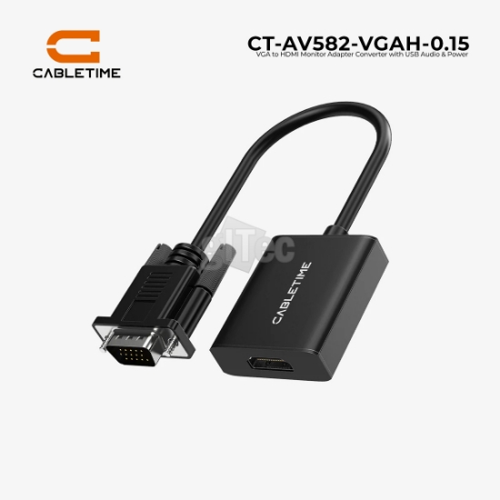სურათი CABLETIME CT-AV582-VGAH-0.15 VGA to HDMI Adapter