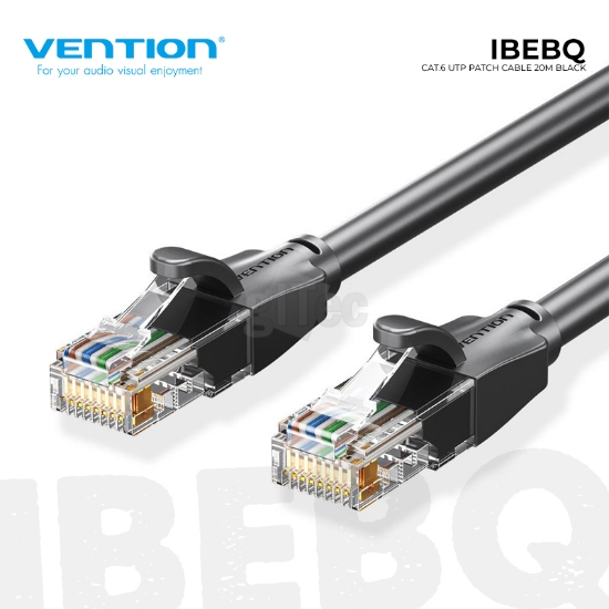 სურათი VENTION IBEBQ CAT6e UTP Patch Cord 20M BLACK