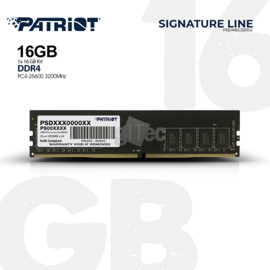 სურათი ოპერატიული მეხსიერება PATRIOT SIGNATURE LINE PSD416G32002 16GB DDR4 3200MHZ